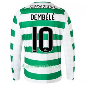 Camisolas de Futebol Celtic Dembele 10 Equipamento Principal 2018/19 Manga Comprida
